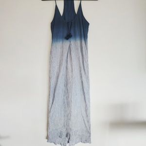 Beachy bohemian blue ombre maxi dress